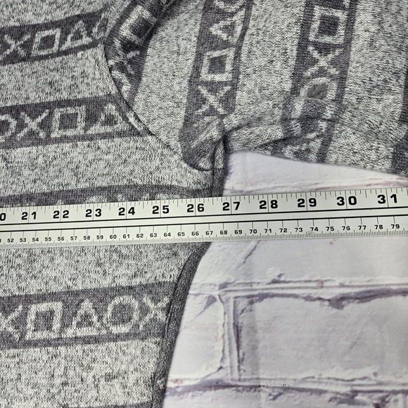 PlayStation Men XL Crewneck Sweatshirt Grey Marled Gamer Controller Symbols Logo - Picture 6 of 8